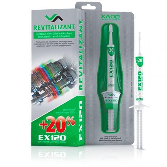XADO EX120 for gearboxes, transfer cases and differentials - Revitalizant EX120 za prenose in diferenciale (8 ml)